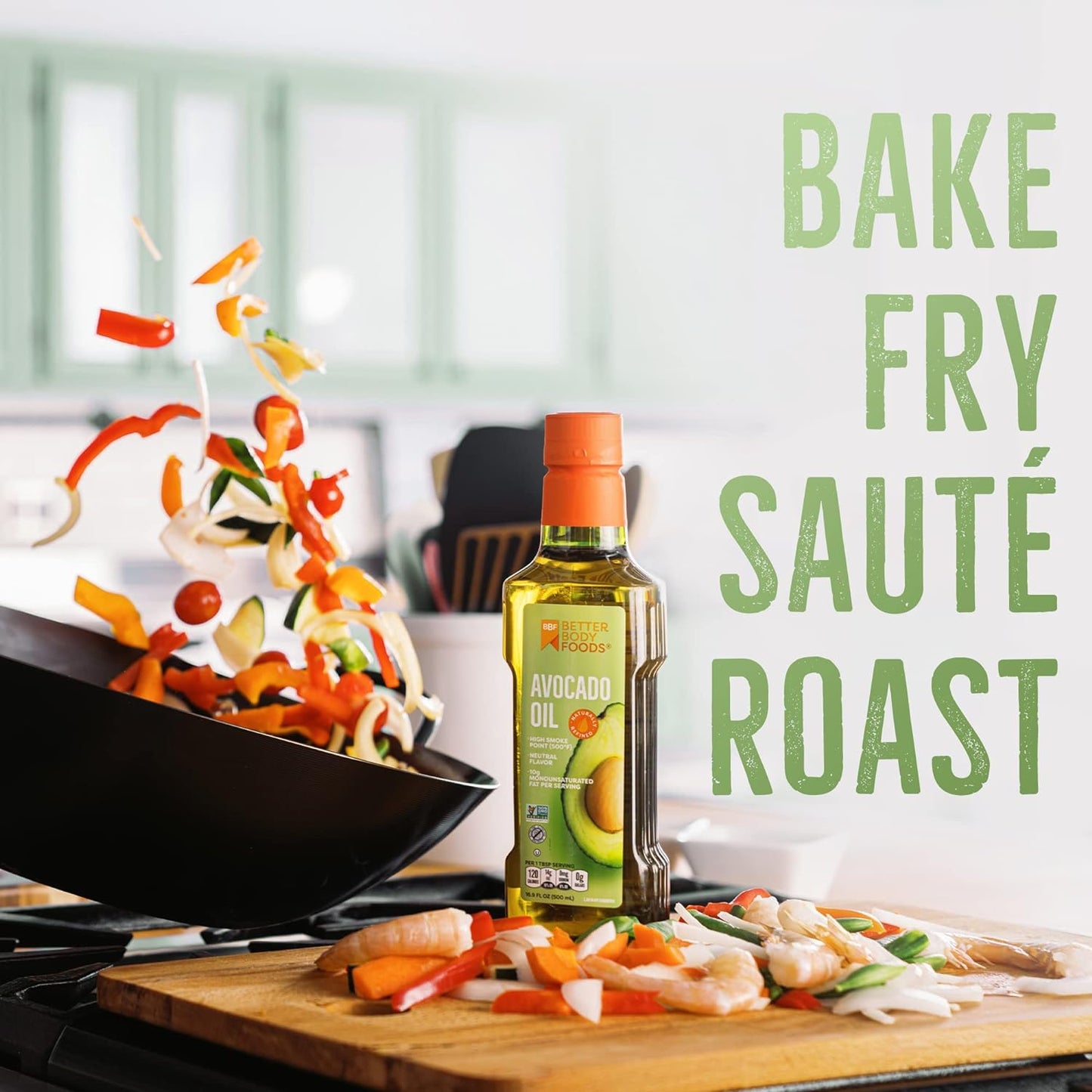 Refined Non-Gmo Cooking Oil, Kosher, Keto and Paleo Diet Friendly, for High-Heat Cooking, 100% Pure Avocado Oil, 1 Liter, 33.8 Fl Oz