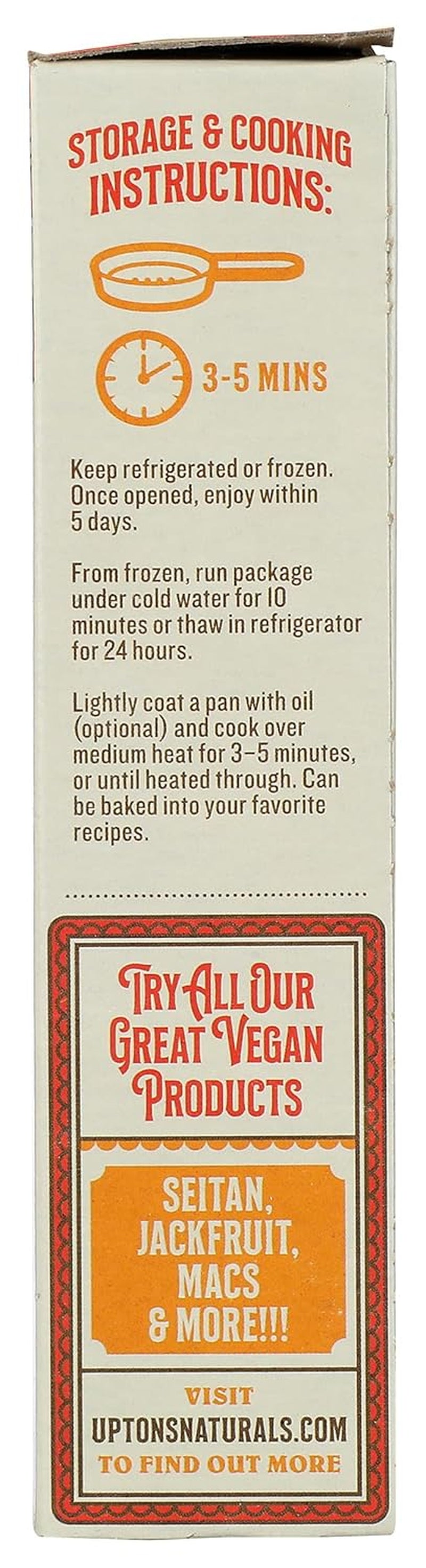 Upton'S Natural, Chorizo Seitan, 8 Oz