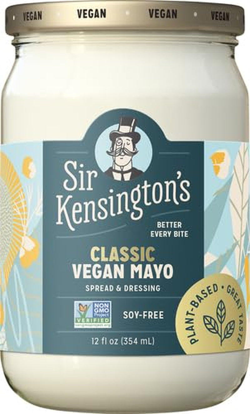 Sir Kensington'S Vegan Mayo Classic Keto Diet Certified Gluten Free Certified Vegan Soy Free Non- GMO Project Verified Shelf-Stable 12 Oz