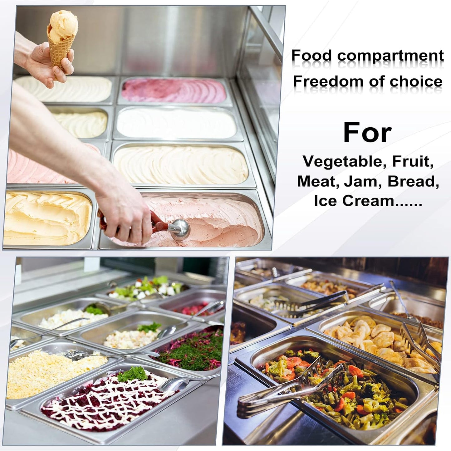 10 Pack Hotel Pans Stainless Steel Steam Table Pan Stackable Catering Pan anti Jam Steam Pan Metal Food Pan for Hotel Restaurant Buffet Party Supplies (10.4 X 6.4 X 5.9 Inch)