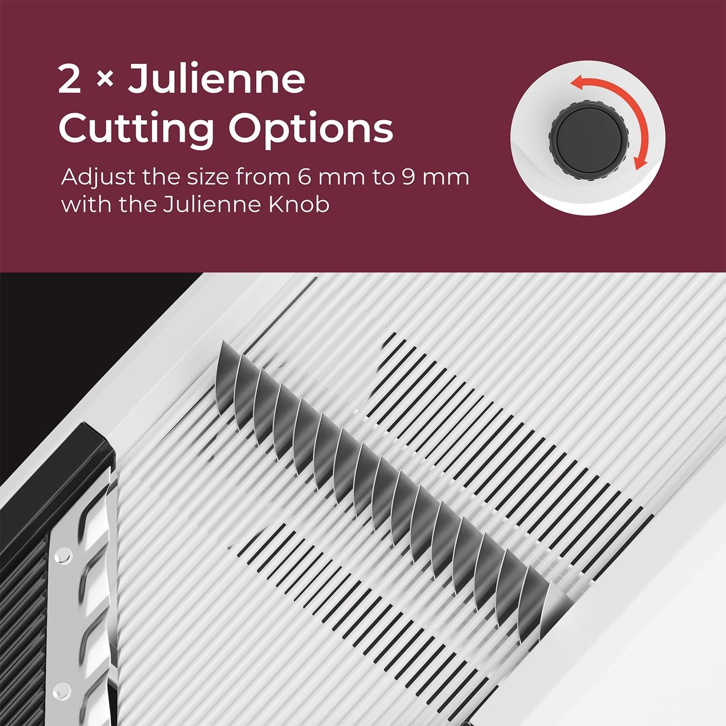 living Mandoline Slicer for Kitchen, Adjustable Vegetable Chopper, Fruit, Cheese Grater, Potato Chips Slicer - White