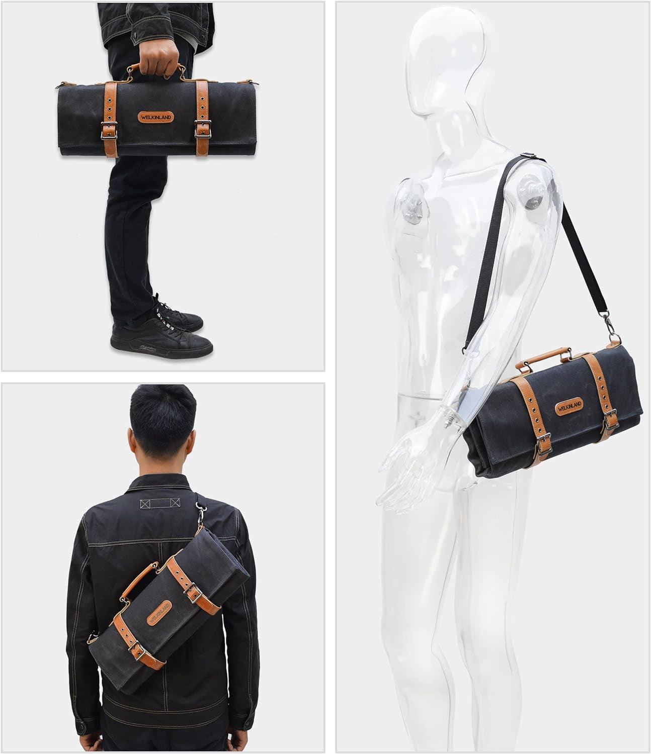 14-Pockets Knife Roll, Leather Knife Roll, Knife Roll Canvas, Knife Bag Holders, Knife Roll Bag, Chef Bag, Chef Knife Bag, Chef Knife Roll, Chef Knife Bag, Pocket Knife Roll