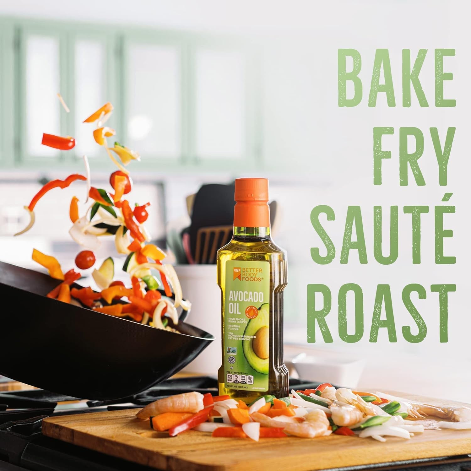 Refined Non-Gmo Cooking Oil, Kosher, Keto and Paleo Diet Friendly, for High-Heat Cooking, 100% Pure Avocado Oil, 1 Liter, 33.8 Fl Oz