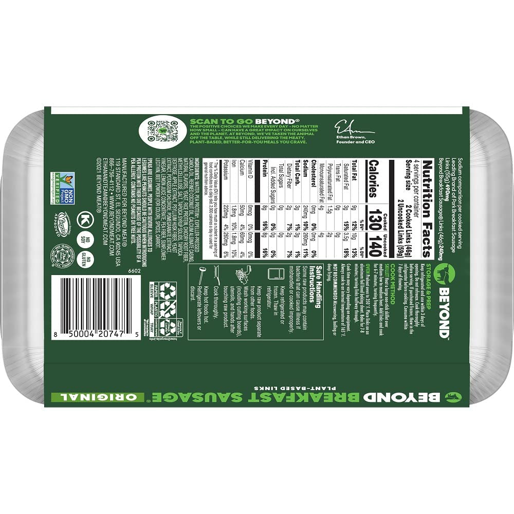 Beyond Breakfast Sausage Plant-Based Links, Original, 8.3 Oz
