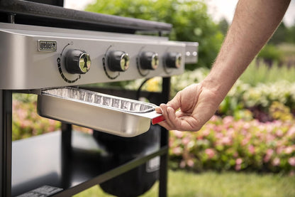 36" Gas Griddle, 4 Burner, Black