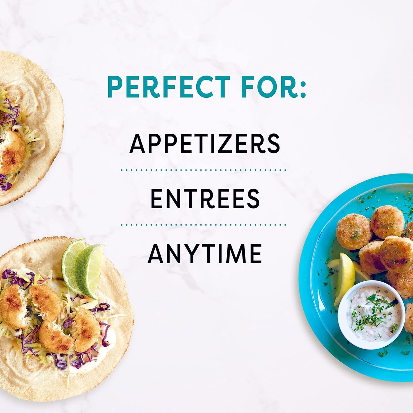 Mini Crispy Plant-Based Crabless Cakes, Vegan, Frozen, 8.8 Oz.