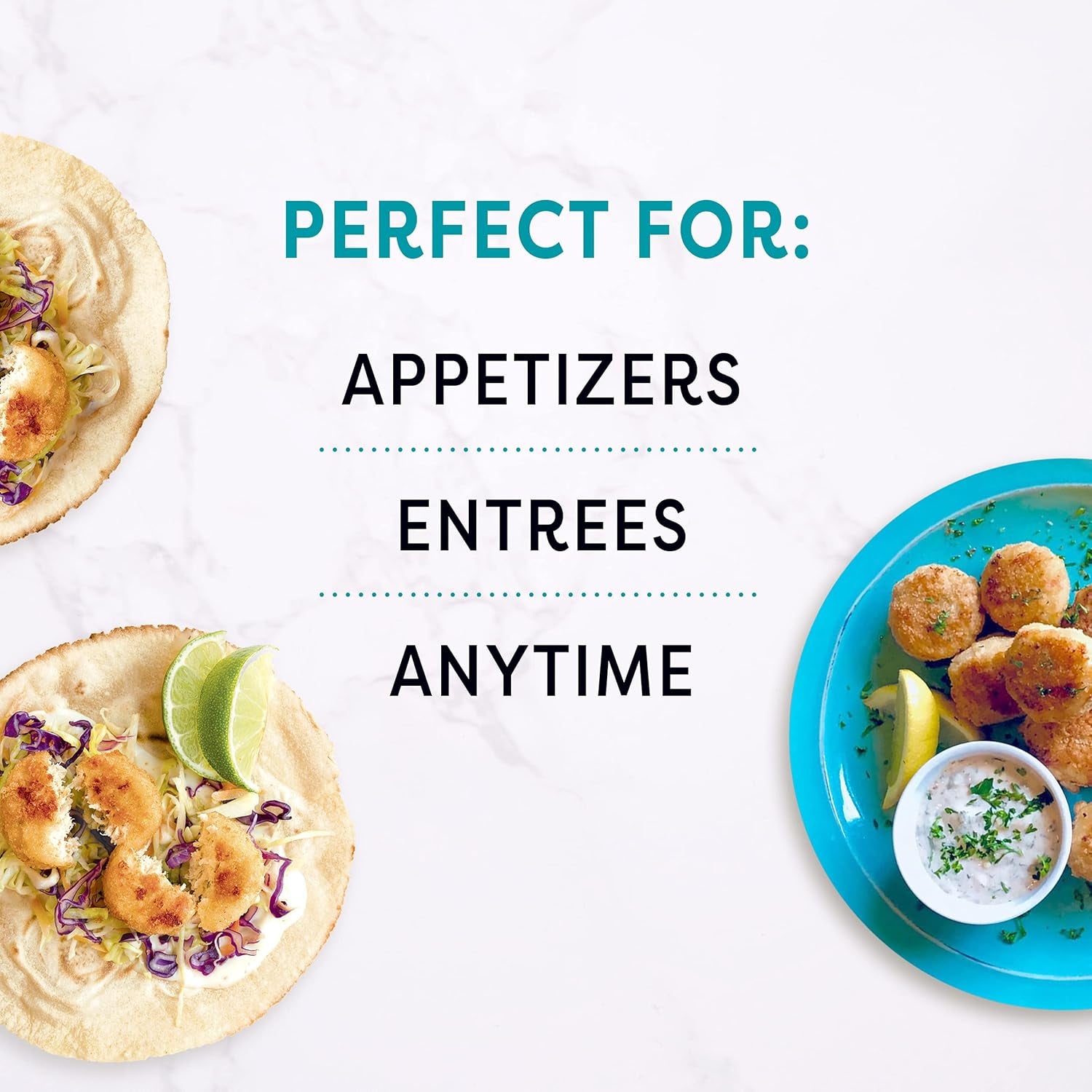 Mini Crispy Plant-Based Crabless Cakes, Vegan, Frozen, 8.8 Oz.