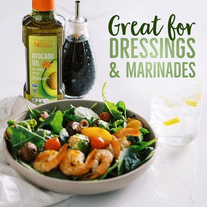 Refined Non-Gmo Cooking Oil, Kosher, Keto and Paleo Diet Friendly, for High-Heat Cooking, 100% Pure Avocado Oil, 1 Liter, 33.8 Fl Oz