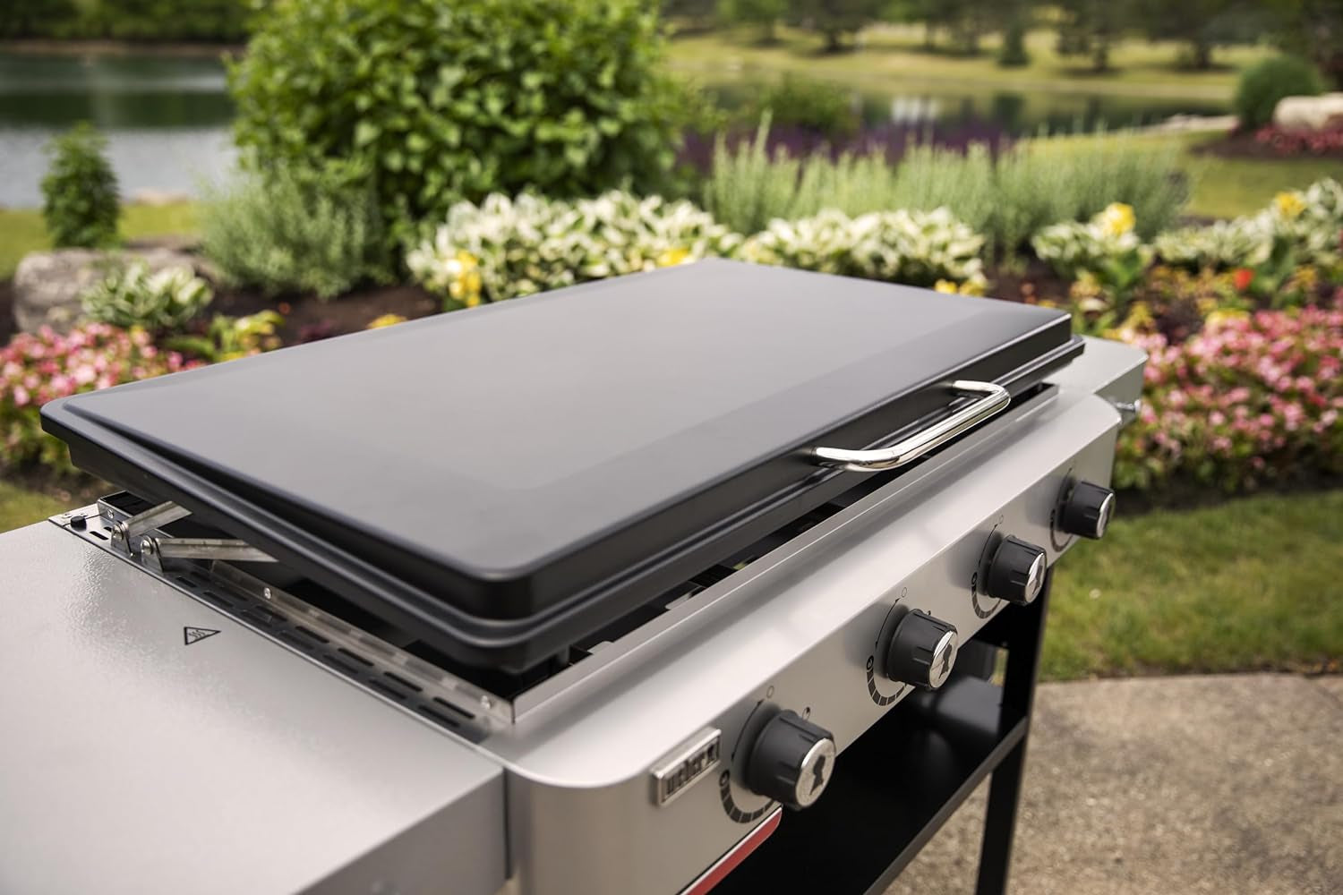 36" Gas Griddle, 4 Burner, Black