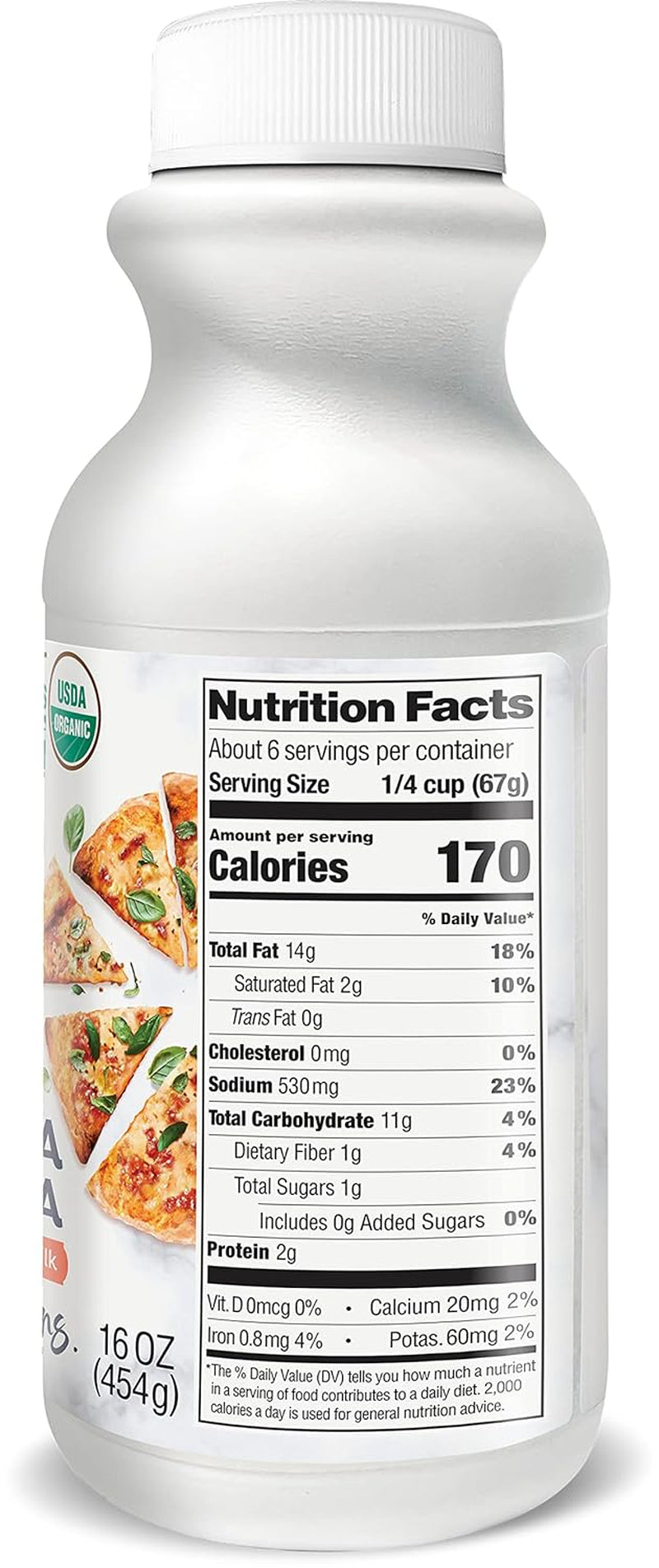 MIYOKO'S CREAMERY Organic Pourable Mozzarella Cheese, Melts-Bubbles-Browns, Made from Plant Milk, Dairy Free, Vegan, 16Oz. (1-Pack)