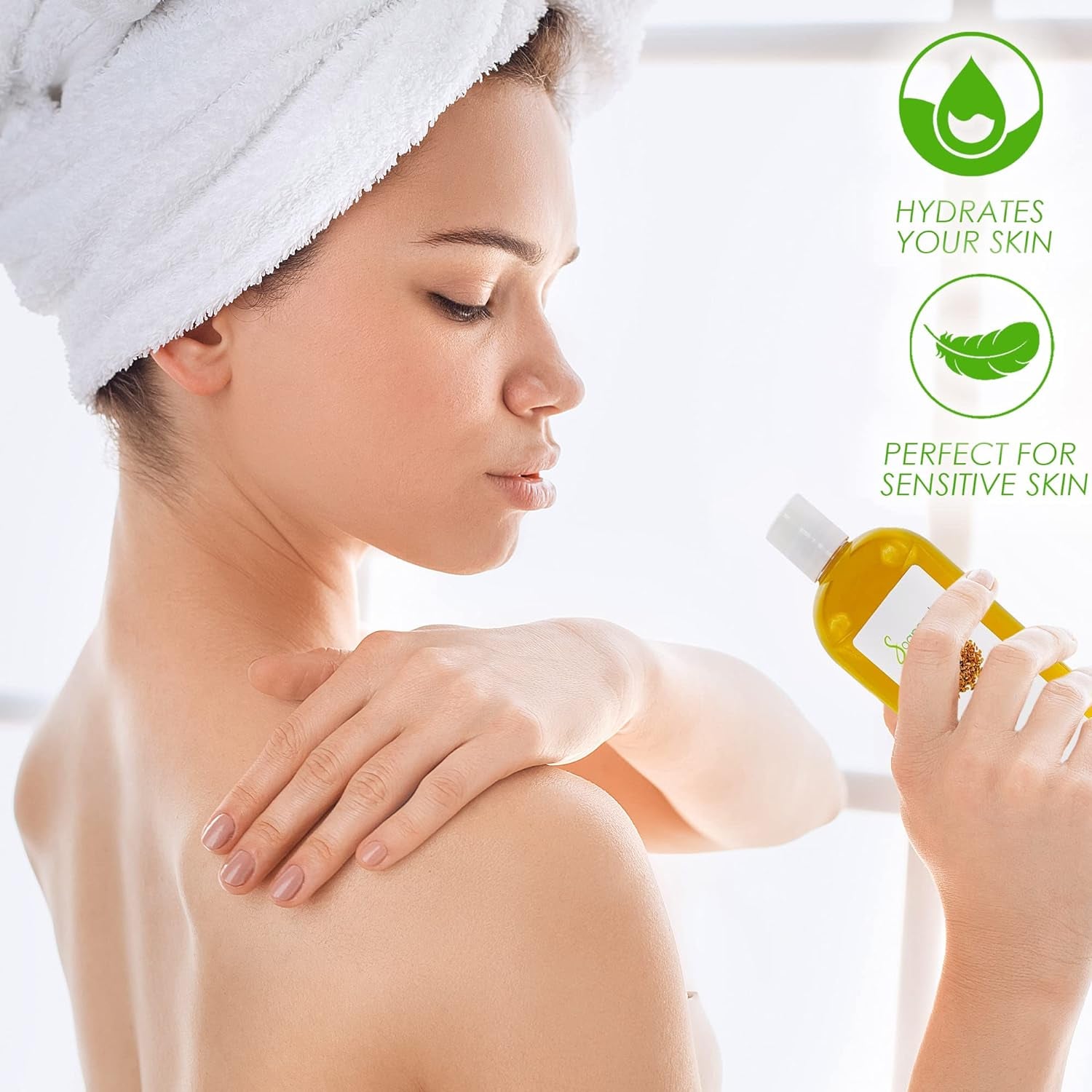 Flax Seed Oil Unrefined Cold Pressed 100% Pure and Natural | for Skin, Hair and DIY Recipes | Source of Omega-3 & ALA | 7 Pounds