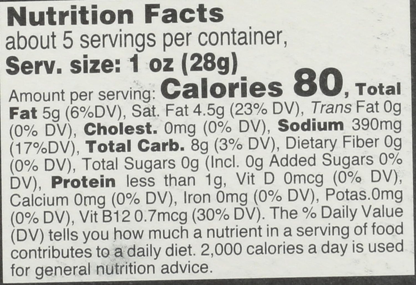 Just like Parmesan, 5.29 Oz Wedge, 5.29 Oz