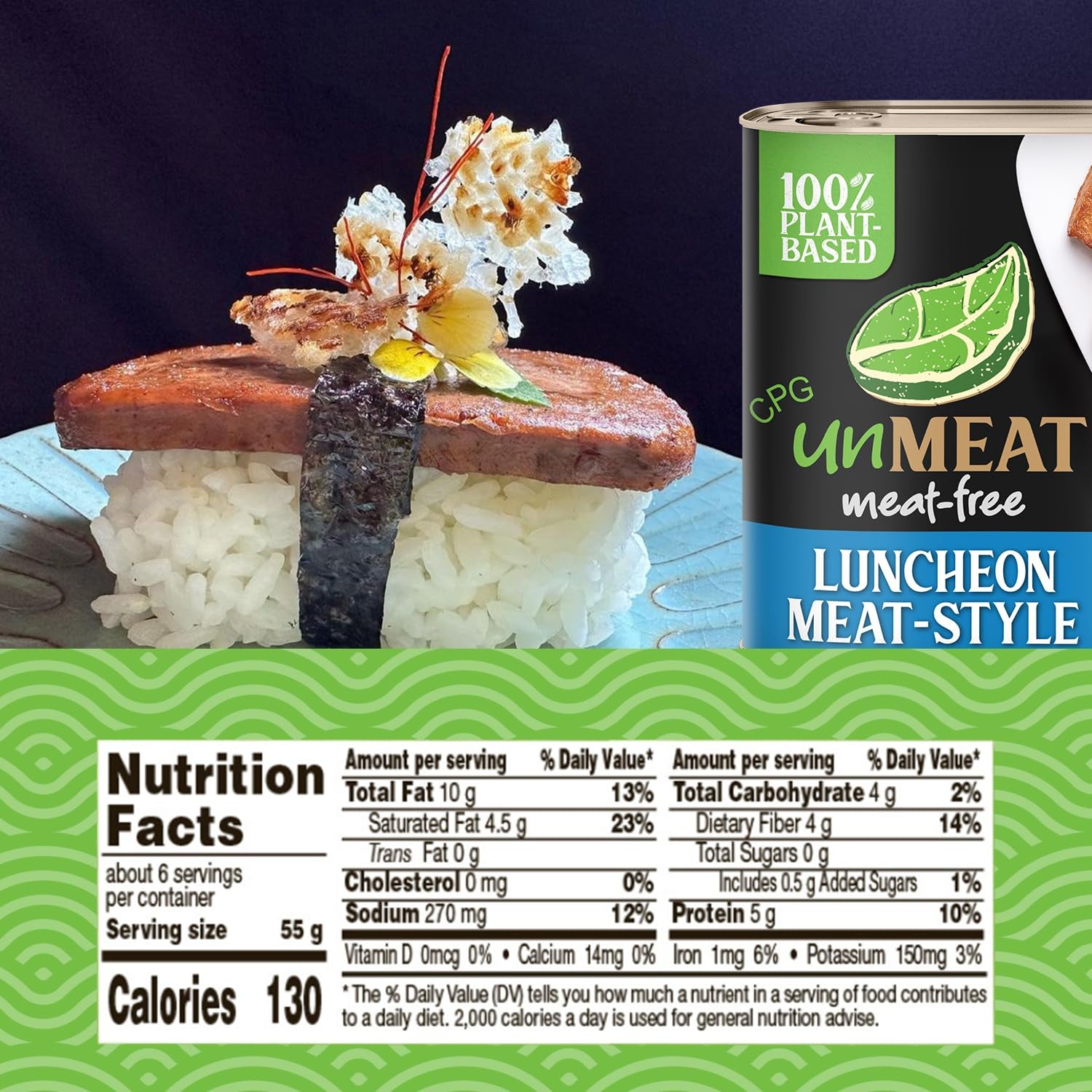 Plant Based Meat | Easy to Prepare Plant Based Protein | Vegan Meat with Less Calories, Luncheon Meat Style, 12 Pack