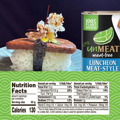 Plant Based Meat | Easy to Prepare Plant Based Protein | Vegan Meat with Less Calories, Luncheon Meat Style, 12 Pack