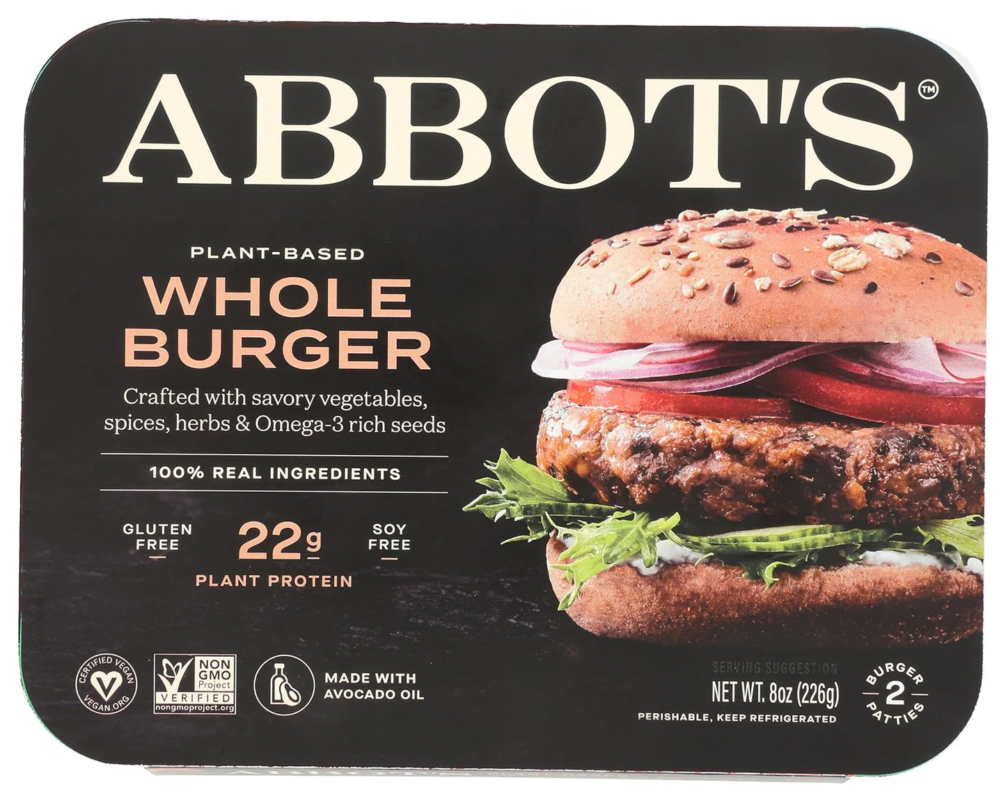 Abbot’S Plant-Based Veggie Burger, 8 Oz