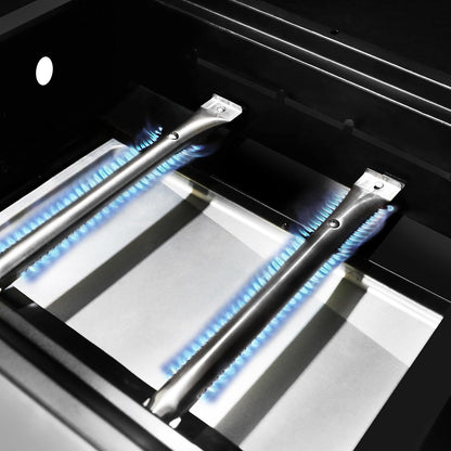 GD401C 4-Burner Gas Grill and Griddle Combo with Cover, 48,000 BTU, Flat Top Propane Grill Griddle Combo with Folding Legs for Outdoor Cooking While Camping or Tailgating, Black & Silver