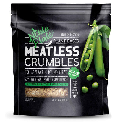 Meatless Crumbles, Soy Free, Non-Gmo, Vegan, 45G Protein, 0G Net Carb, Plant-Based Vegan Meat Substitute, Made in USA, Wholesome Provisions, 170G (Plain, 1 Pack)