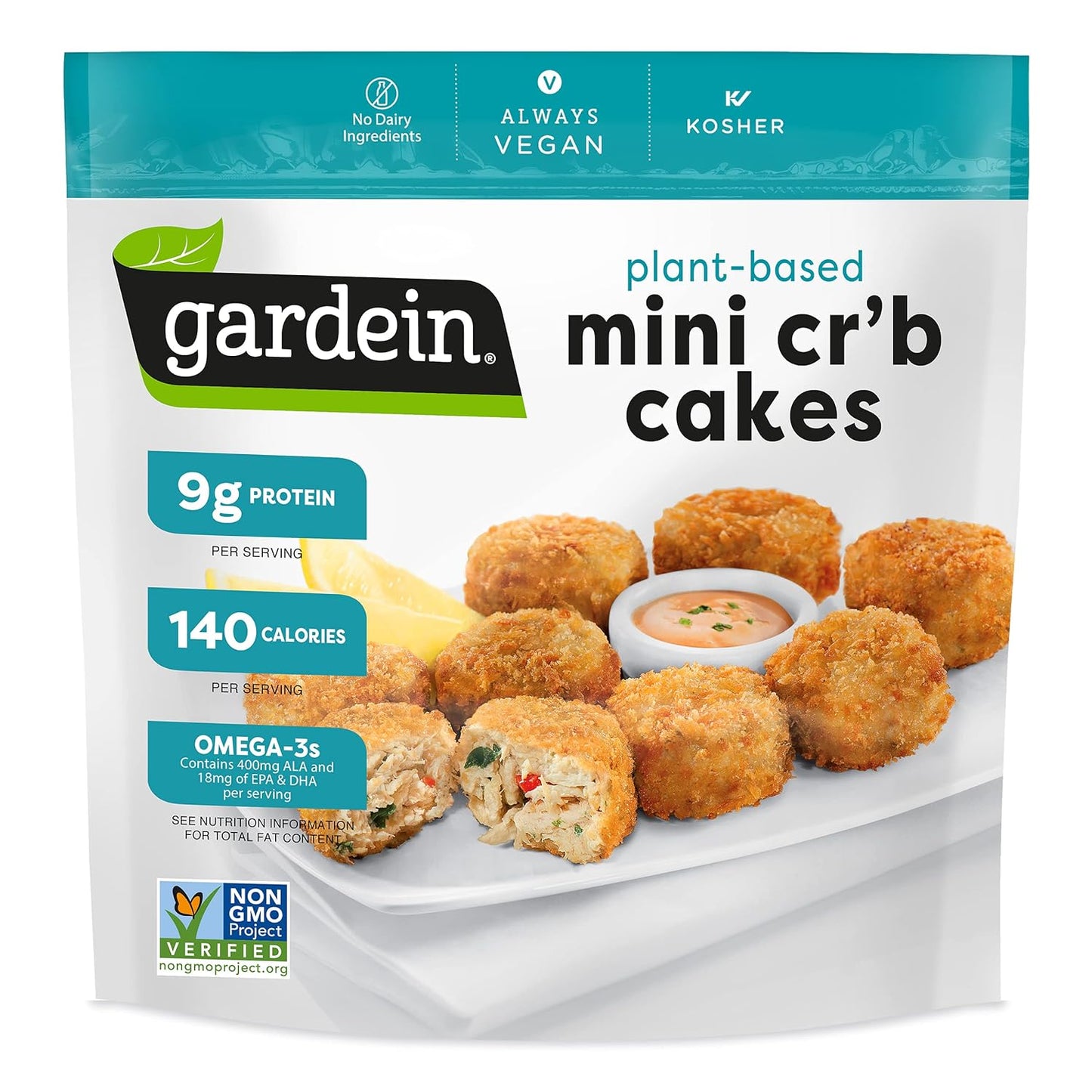 Mini Crispy Plant-Based Crabless Cakes, Vegan, Frozen, 8.8 Oz.