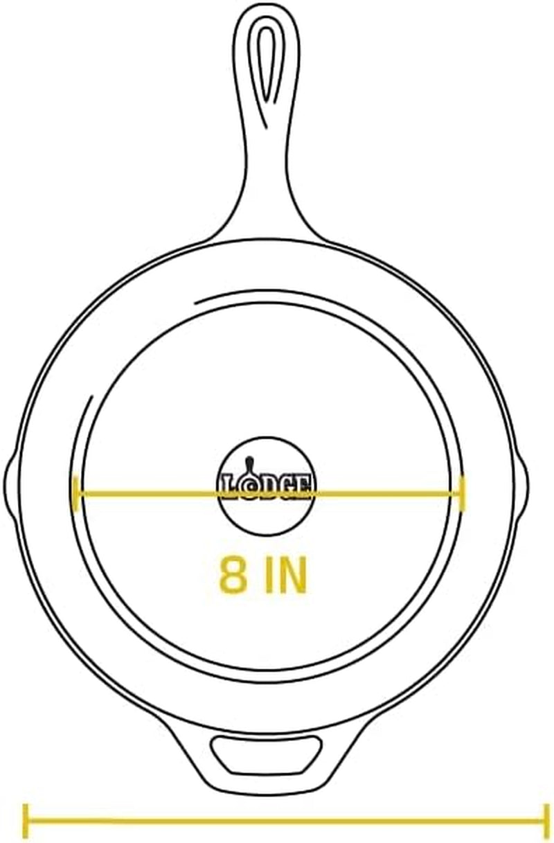 10.25 Inch Cast Iron Pre-Seasoned Skillet – Signature Teardrop Handle - Use in the Oven, on the Stove, on the Grill, or over a Campfire, Black