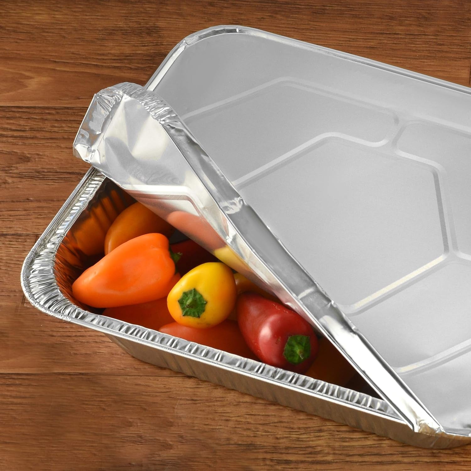 9" X 13 ” Aluminum Foil Pans with Lids (10 Pack) | Durable Disposable Half-Size Deep Steam Pan and Oven Buffet Trays | Food Containers for Catering, Baking, Roasting'