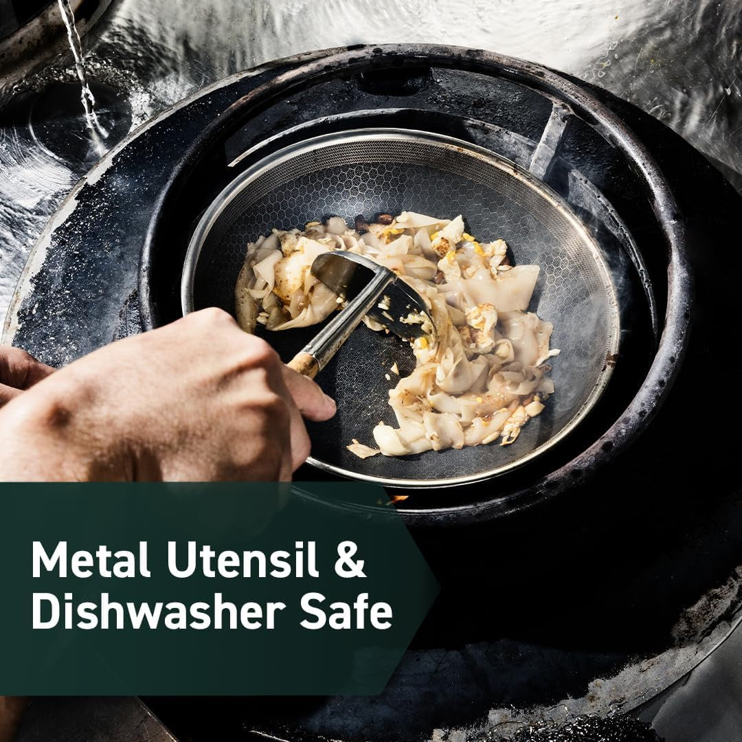 Hybrid Nonstick Wok, 12-Inch, Stay-Cool Handle, Dishwasher Safe, Induction Ready, Compatible with All Cooktops