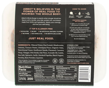 Abbot’S Plant-Based Veggie Burger, 8 Oz