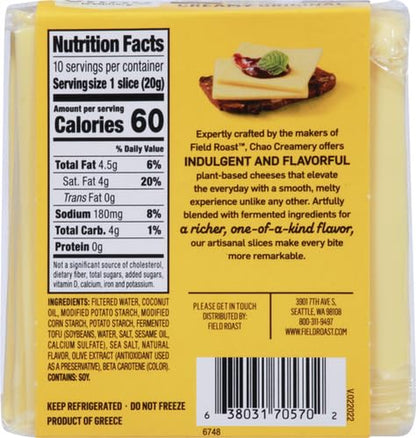 , Chao Vegan Slices Creamy Original, 7 Oz