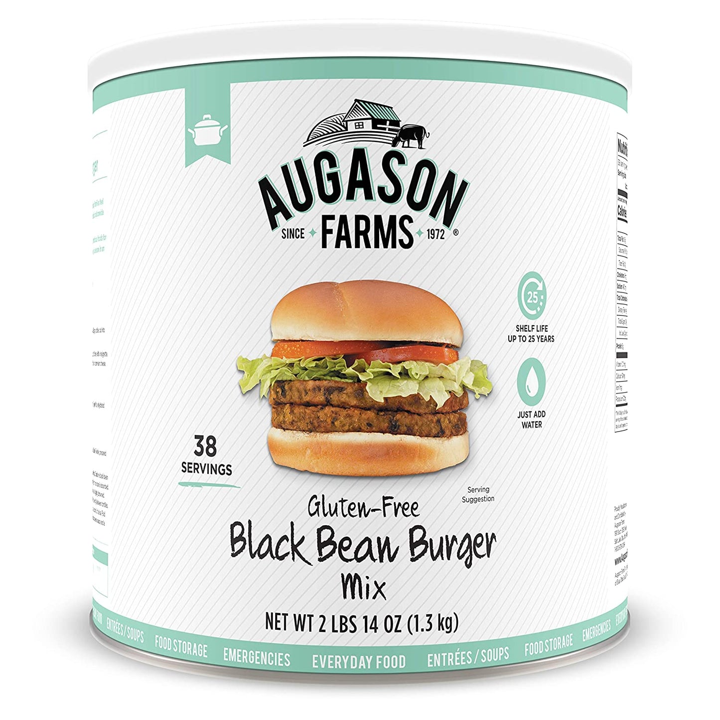 Gluten-Free Black Bean Burger 2 Lbs 14 Oz No. 10 Can 1 Pack