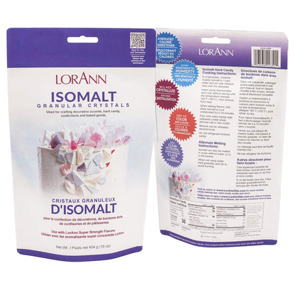 Isomalt Sugar Substitute (Granular) - Sugar Substitute for Baking, 1 Lb - Isomalt Ready to Use - Clear & Non-Crystallizing, Formulated for Decorative Accents & Sugar Art - 1 Lb Bag