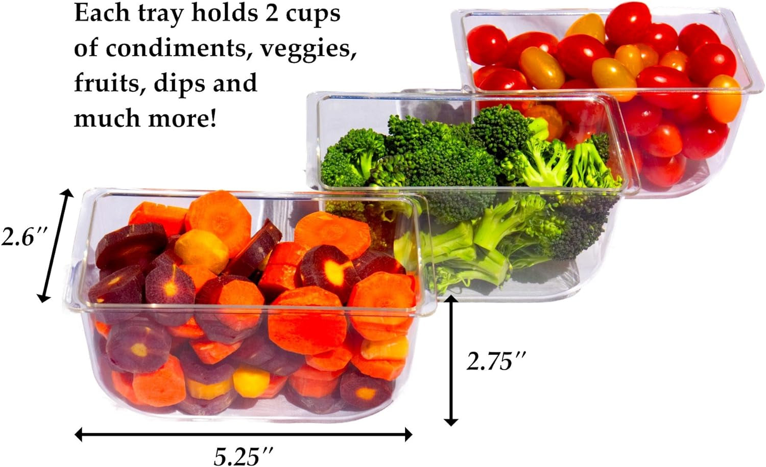 Ice Chilled 5 Compartment Condiment Server Caddy - Serving Tray Container with 5 Removable Dishes with over 2 Cup Capacity Each and Hinged Lid | 3 Serving Spoons + 3 Tongs Included