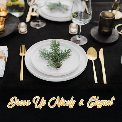 6 Pack Black Tablecloths for 6 Foot Rectangle Tables 90 X 132 Inch - 6Ft Rectangular Bulk Linen Polyester Fabric Washable Long Clothes for Wedding Reception Banquet Party Buffet Restaurant