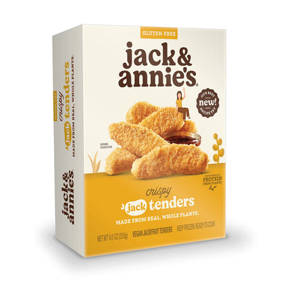 Crispy Jack Fruit Tenders (9 Oz, 8) - Delicious Plant-Based Meat Alternative - Vegan Jackfruit Chicken Tenders - 51% Less Fat - Gluten Free