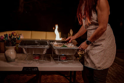 Full Size 33-Pcs Disposable Chaffing Buffet With-Covers, Utensils, 6Hr Fuel Cans – Premium Chafing Dish Set for Events, Parties, Catering