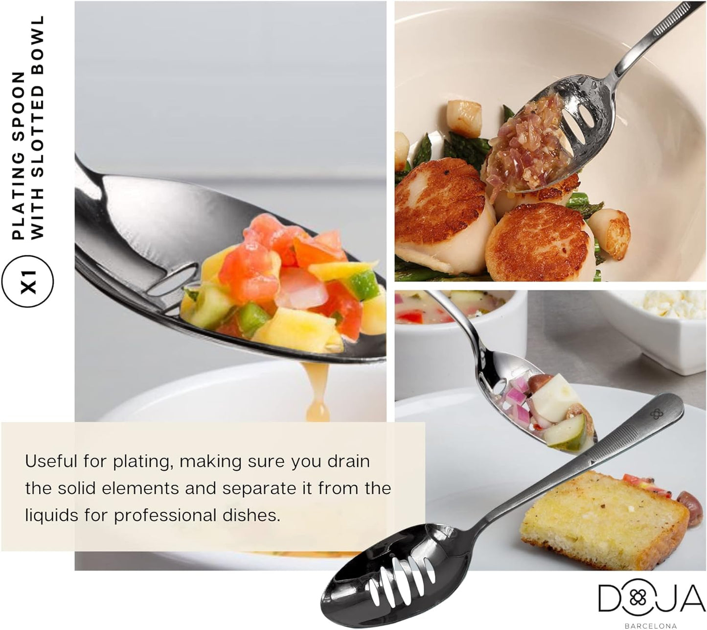 | Chef Plating Tools Culinary Set | Black | 7 Professional Cooking Utensils | 3 Kitchen Tweezers Drawing Pencil Spoon Fish Tongs Spatula Slotted Spoon | Modernist Cuisine Food Art