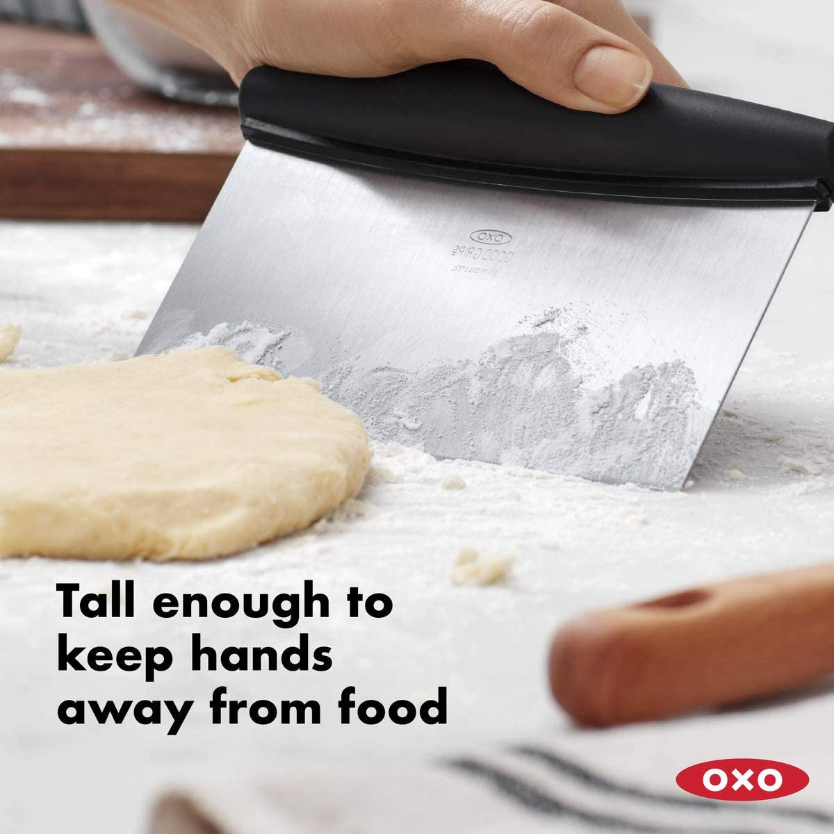 Good Grips Stainless Steel Scraper & Chopper,Silver/Black