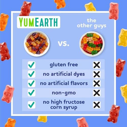 Yumearth Organic Gummy Bears - Fruity Gummy Candy Snack Packs, Gluten Free Snacks For Kids - Allergy Friendly, Non-Gmo, No Artificial Flavors Or Dyes - Assorted Flavors, 0.7 Oz - 15 Count (Pack O