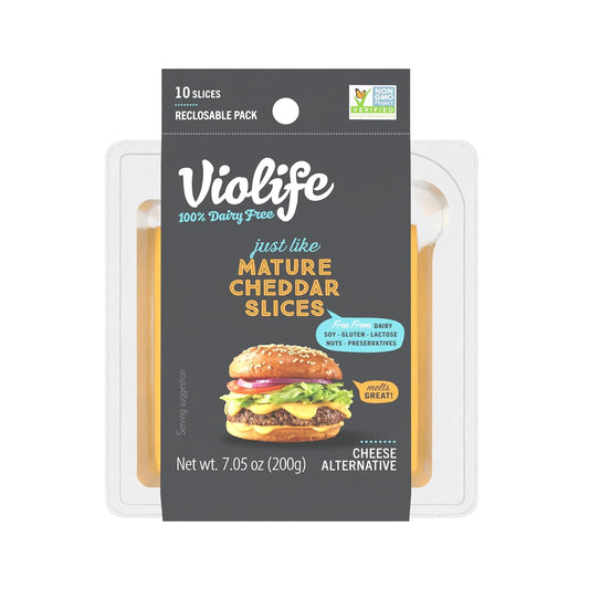Violife, Mature Cheddar Style Slices, 7.05 Ounce