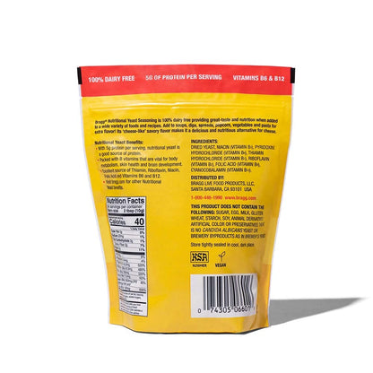 Premium Nutritional Yeast Seasoning - Vegan, Gluten Free – Good Source of Protein & Vitamins – Nutritious Savory Parmesan Cheese Substitute (Original, 12 Ounce (Pack of 1))