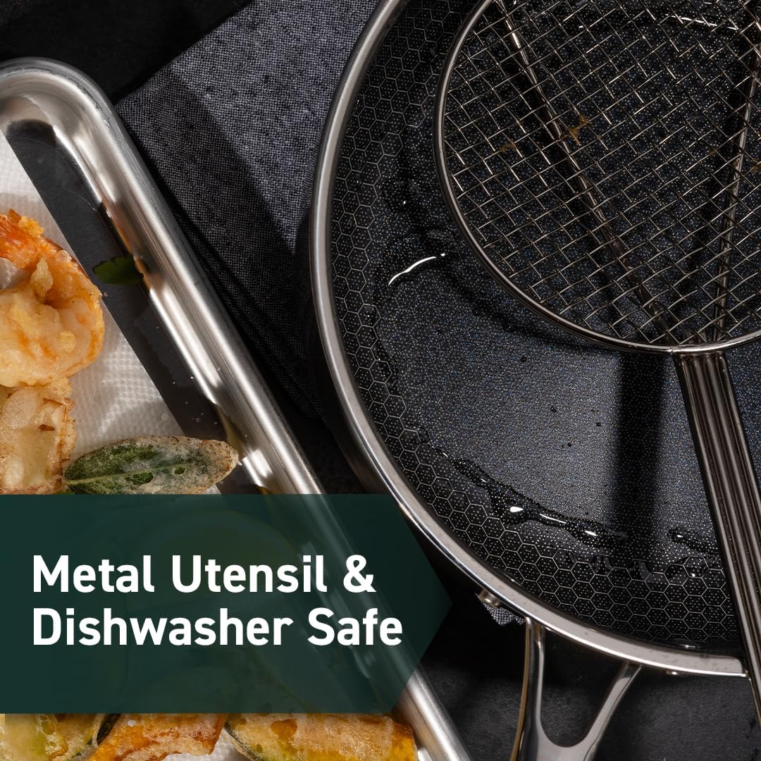 Hybrid Nonstick Frying Pan, 10-Inch, Stay-Cool Handle, Dishwasher and Oven-Safe, Induction Ready, Compatible with All Cooktops