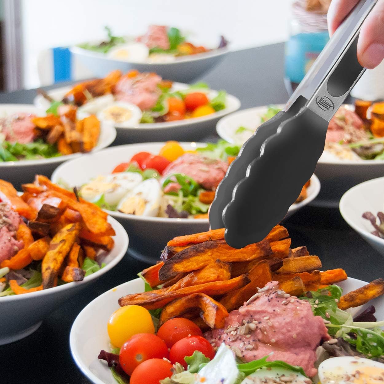 Silicone Spatula Set 4 Pcs Rubber Spatulas Silicone Heat Resistant 600°F, Spatulas for Nonstick Cookware, Seamless Design with Stainless Steel Core, Dishwasher Safe, Bonus Tongs Included