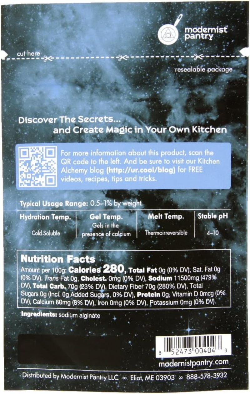 Sodium Alginate + Calcium Lactate Value Pack ⊘ Non-Gmo Vegan OU Kosher Certified - 100G/4Oz (Bundle with 2 Items)