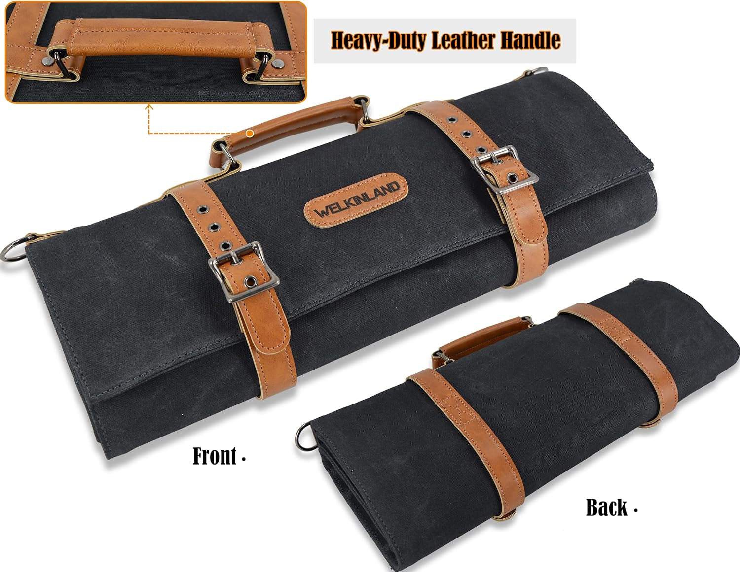 14-Pockets Knife Roll, Leather Knife Roll, Knife Roll Canvas, Knife Bag Holders, Knife Roll Bag, Chef Bag, Chef Knife Bag, Chef Knife Roll, Chef Knife Bag, Pocket Knife Roll