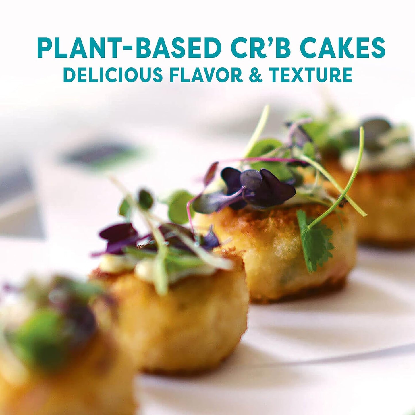 Mini Crispy Plant-Based Crabless Cakes, Vegan, Frozen, 8.8 Oz.