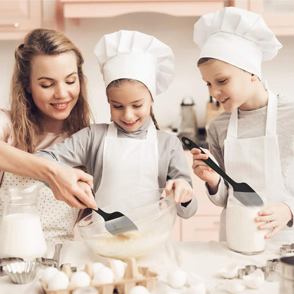 Silicone Spatula Set 4 Pcs Rubber Spatulas Silicone Heat Resistant 600°F, Spatulas for Nonstick Cookware, Seamless Design with Stainless Steel Core, Dishwasher Safe, Bonus Tongs Included