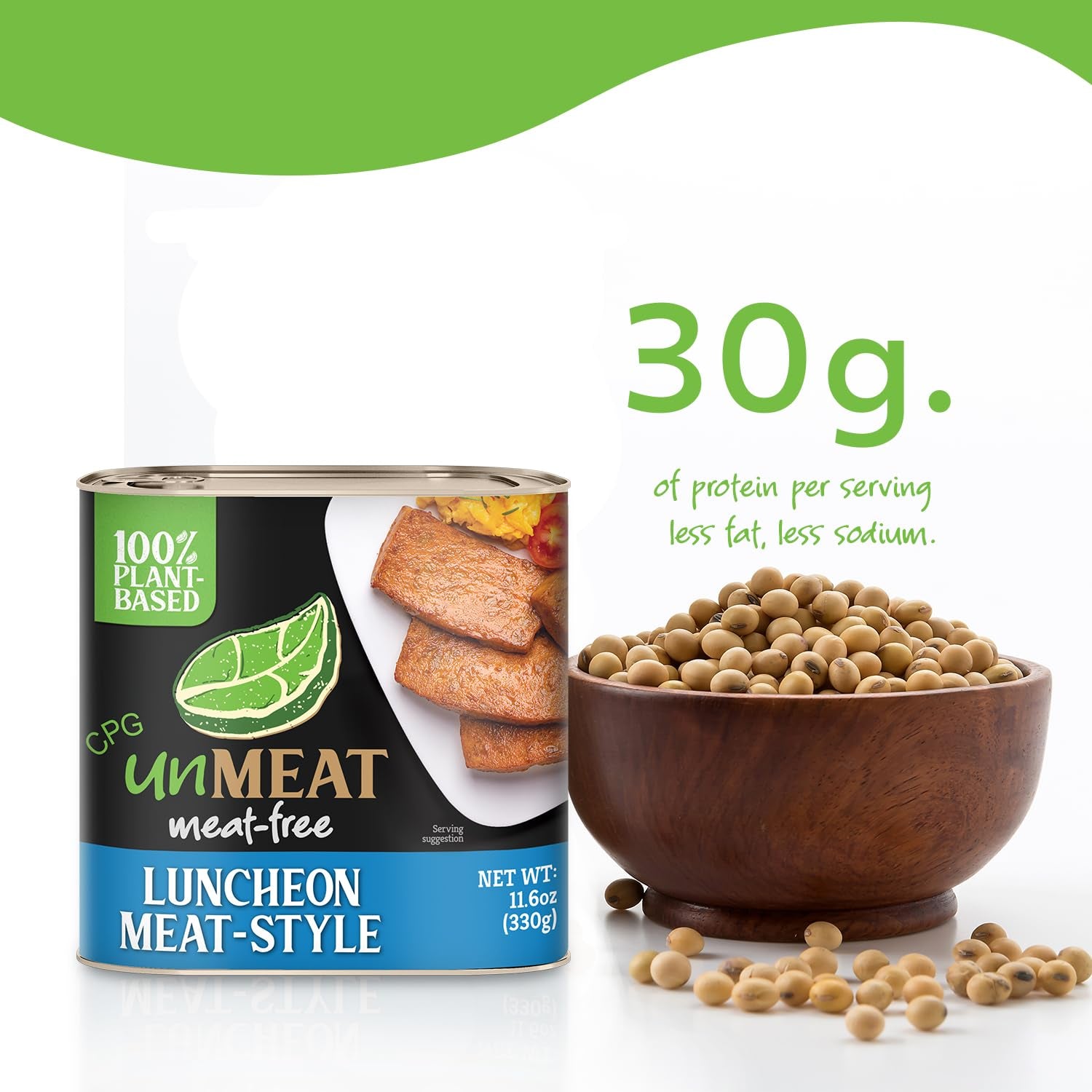 Plant Based Meat | Easy to Prepare Plant Based Protein | Vegan Meat with Less Calories, Luncheon Meat Style, 12 Pack