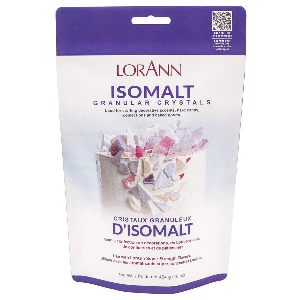 Isomalt Sugar Substitute (Granular) - Sugar Substitute for Baking, 1 Lb - Isomalt Ready to Use - Clear & Non-Crystallizing, Formulated for Decorative Accents & Sugar Art - 1 Lb Bag