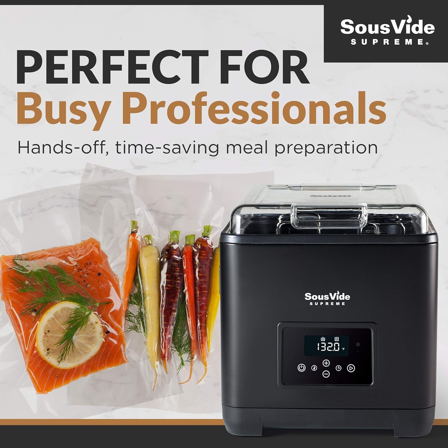 Sousvide Supreme Touch 9 Liter | Sous Vide Water Oven | Accurate and Stable Temperature | Touch Control Water Bath Cooker | Quiet Operation