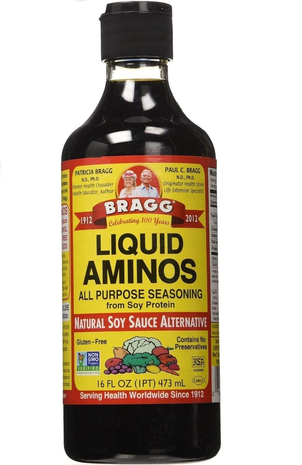 Brag Natural Liquid Aminos, All Purpose Seasoning,16 Oz