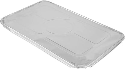 LIDS ONLY: Foil Lux Foil Pan Lids 25 Oven-Ready Foil Tray Lids -Fits Full-Size Steam Table Lids Freezable Silver Aluminum Disposableturkey Pan Lids Pans Sold Separately