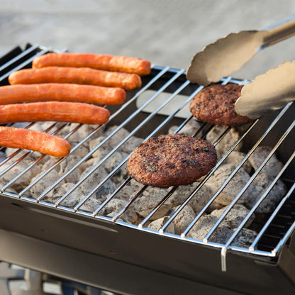 60508 Notebook BBQ Grill 3.5Mm Cooking Bars Instant Foldable & Easy Portability for Outdoor Barbecues Camping Traveling Picnics Garden Beach Party - Black